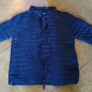 Lands end jacket navy blue size 18-20